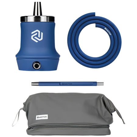 Amotion Roam Travel Hookah Set - Cobalt - SoBe Hookah