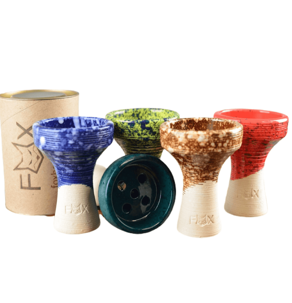 FOX Killer Hookah Bowl Glazed white Clay - SoBe Hookah