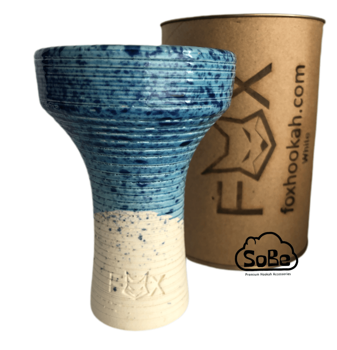 FOX Killer Hookah Bowl Glazed white Clay - SoBe Hookah