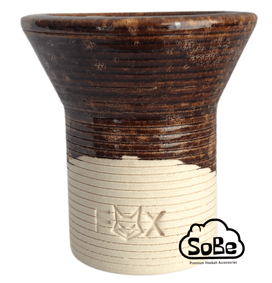 FOX Phunnel Hookah Bowl Glazed white Clay - SoBe Hookah