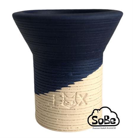 FOX Phunnel Hookah Bowl Glazed white Clay - SoBe Hookah