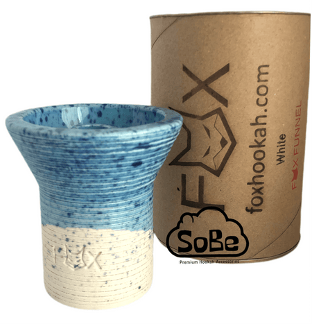 FOX Phunnel Hookah Bowl Glazed white Clay - SoBe Hookah