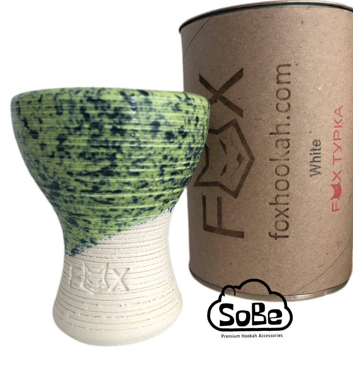 FOX Turkish Hookah Bowl Glazed white Clay - SoBe Hookah