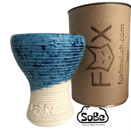 FOX Turkish Hookah Bowl Glazed white Clay - SoBe Hookah