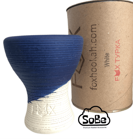 FOX Turkish Hookah Bowl Glazed white Clay - SoBe Hookah