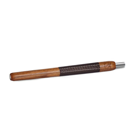 Wookah Wooden Mouthpiece with Brown Leather - SoBe Hookah