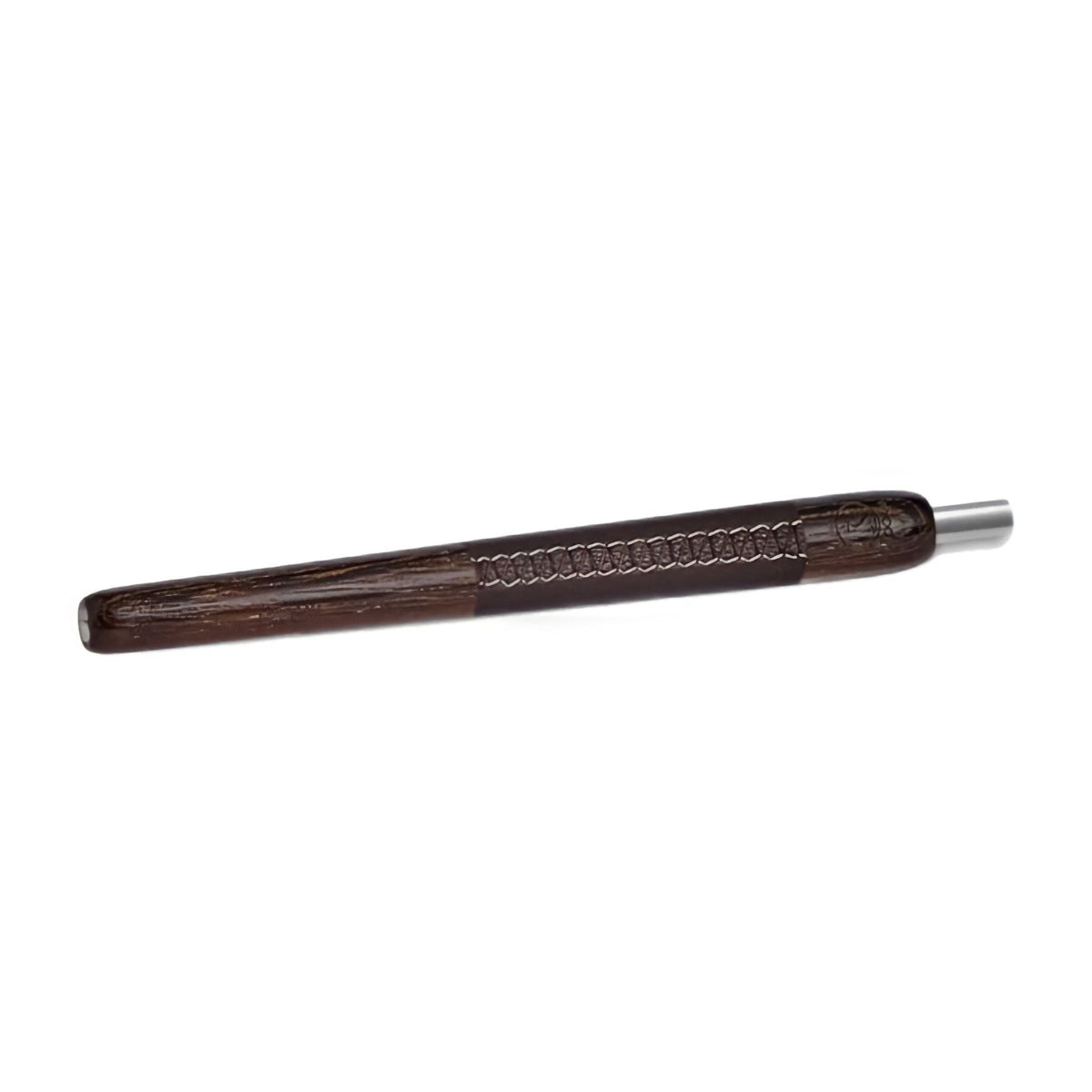 Wookah Wooden Mouthpiece with Brown Leather - SoBe Hookah